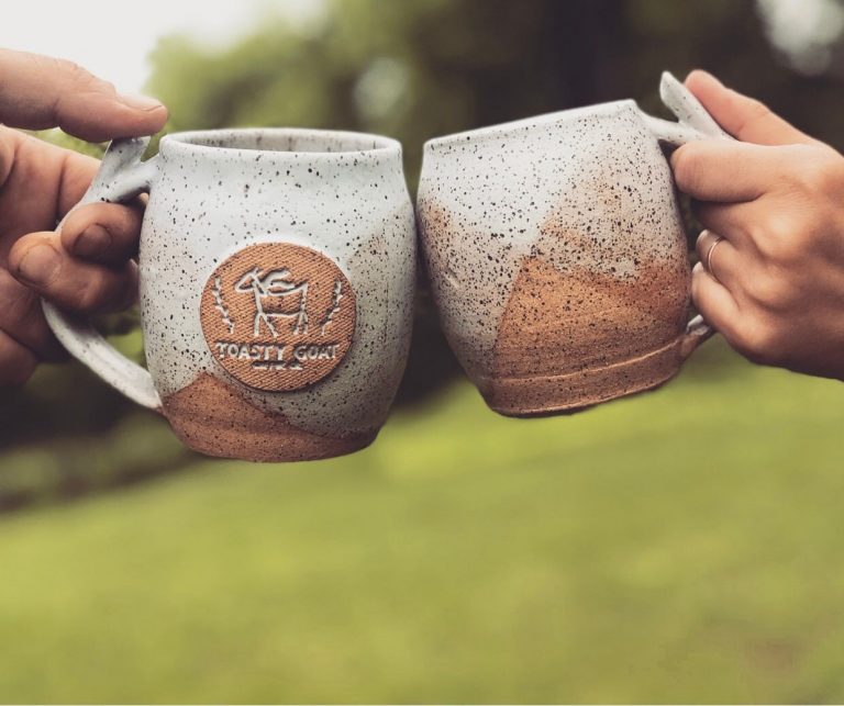 Handcrafted Ceramic Mug with Toasty Goat Logo - Toasty Goat Coffee Co.