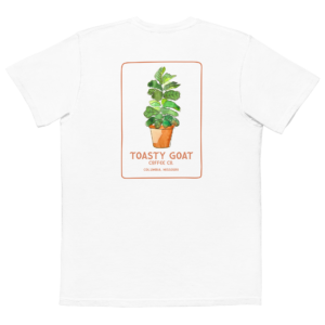 Toasty Goat Coffee Co. Pocket T-Shirt (White)
